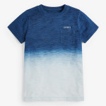 Boys Blue Dip Dye Short Sleeve T-Shirt