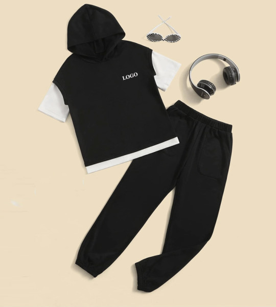 Boys Hooded 2 In 1 Tracksuit Set