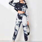 Girls Drop Shoulder Tie Dye Pullover &amp; Joggers Set