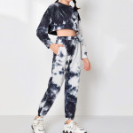 Girls Drop Shoulder Tie Dye Pullover &amp; Joggers Set