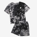 Boys Tie Dye Palm Tree Print Tee &amp; Shorts