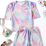 Girls Tie Dye Shorts Set