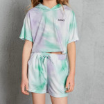 Girls Tie Dye Shorts Set