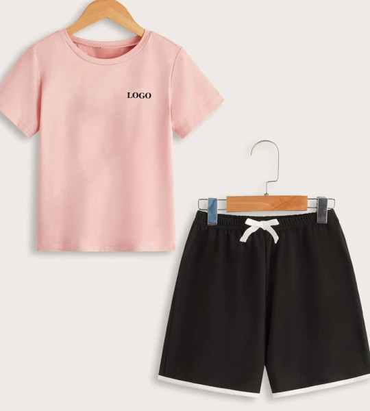 Girls Tee &amp; Tie Front Shorts