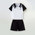 Girls Color block Shorts Set