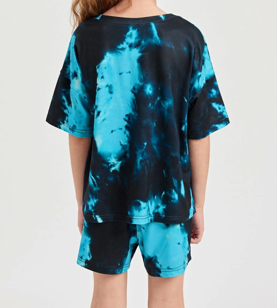 Girls Tie Dye Tee Short Set