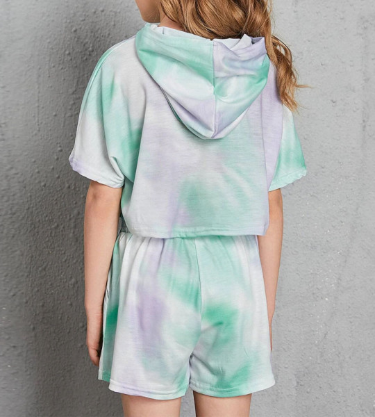 Girls Tie Dye Shorts Set