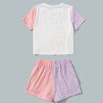 Girls Colourblock Tee &amp; Short Set