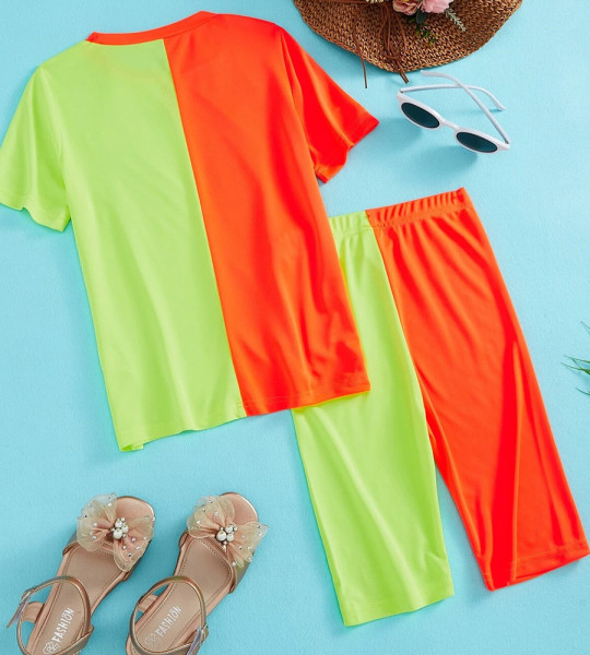 Girls Two Tone Short Set