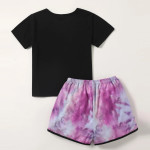 Girls  Tee &amp; Tie Dye Shorts