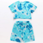 Girls Tie Dye Crop Tee &amp; Shorts