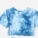 Girls Tie Dye Tee &amp; Track Shorts Set