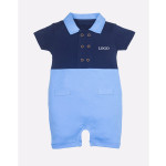 Boys Blue Pure Cotton Rompers