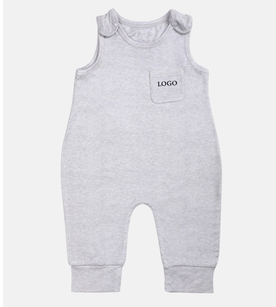 Baby Grey Solid Rompers