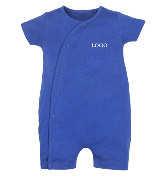 Boys Blue Pure Cotton Rompers