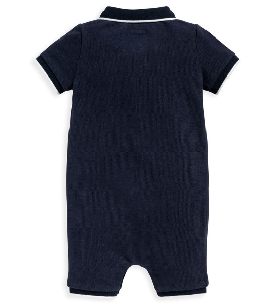 Baby Blue Polo Romper