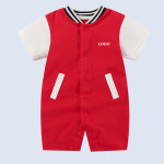 Baby Baseball Collar Romper