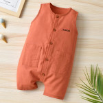 Baby Solid Scoop Neck Romper