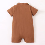 Baby Dual Pocket Half Button Romper