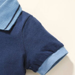 Baby Boy Contrast Polo Neck Romper