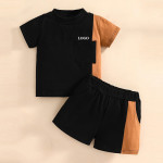 Baby Color Block Patched Pocket Tee &amp; Short Set