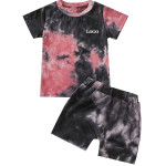 2Pcs Newborn Summer Baby Boy Outfit Tie Dye Short Set