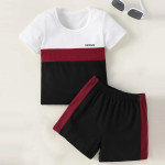 Baby Color Block Tee &amp; Contrast Side Seam Shorts