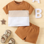 Baby Color Block Tee With Shorts