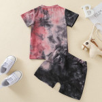 2Pcs Newborn Summer Baby Boy Outfit Tie Dye Short Set