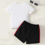 Baby Color Block Tee &amp; Contrast Side Seam Shorts