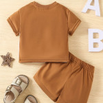 Baby Color Block Tee With Shorts