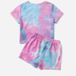 Baby Tie Dye Tee &amp; Knot Front Shorts