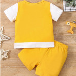 Baby Color Block Flap Pocket Tee &amp; Shorts