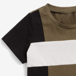 Baby Color Block Patched Pocket Tee &amp; Contrast Seam Shorts