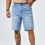 Men Ripped Denim Shorts