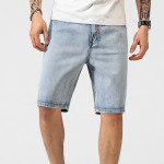 Men Slant Pocket Denim Shorts