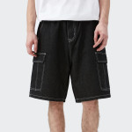 Men Slant Pocket Bermuda Denim Shorts