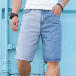 Men Two Tone Bermuda Denim Shorts