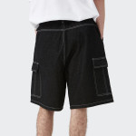 Men Slant Pocket Bermuda Denim Shorts