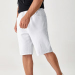 Men Drawstring Waist Denim Shorts