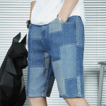 Men Ripped Bleach Wash Denim Shorts