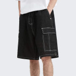 Men Slant Pocket Bermuda Denim Shorts