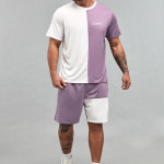 Men Color Block Tee &amp; Shorts