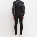 Men Black &amp; Grey Camouflage Tracksuit