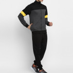 Men Grey &amp; Black Color Blocked Track Suit