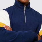 Men Color Block Funnel Neck Tracksuit