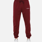 Men Maroon Solid Cotton Tracksuit