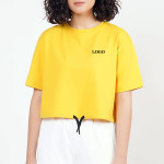 Women's Cropped Drawstring Shirt