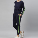 Women Navy Blue Cotton Stylish Tracksuits