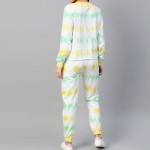 Women White &amp; Yellow Dyed Tracksuit